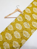 Mustard floral cotton fabric for kurtis Jaipur