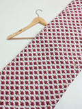 Red floral cotton fabric Jaipuri design
