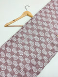 Brown geometric cotton fabric Jaipur print