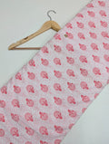 Red paisley cotton fabric Jaipur design