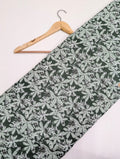Green leaf pattern cotton fabric India