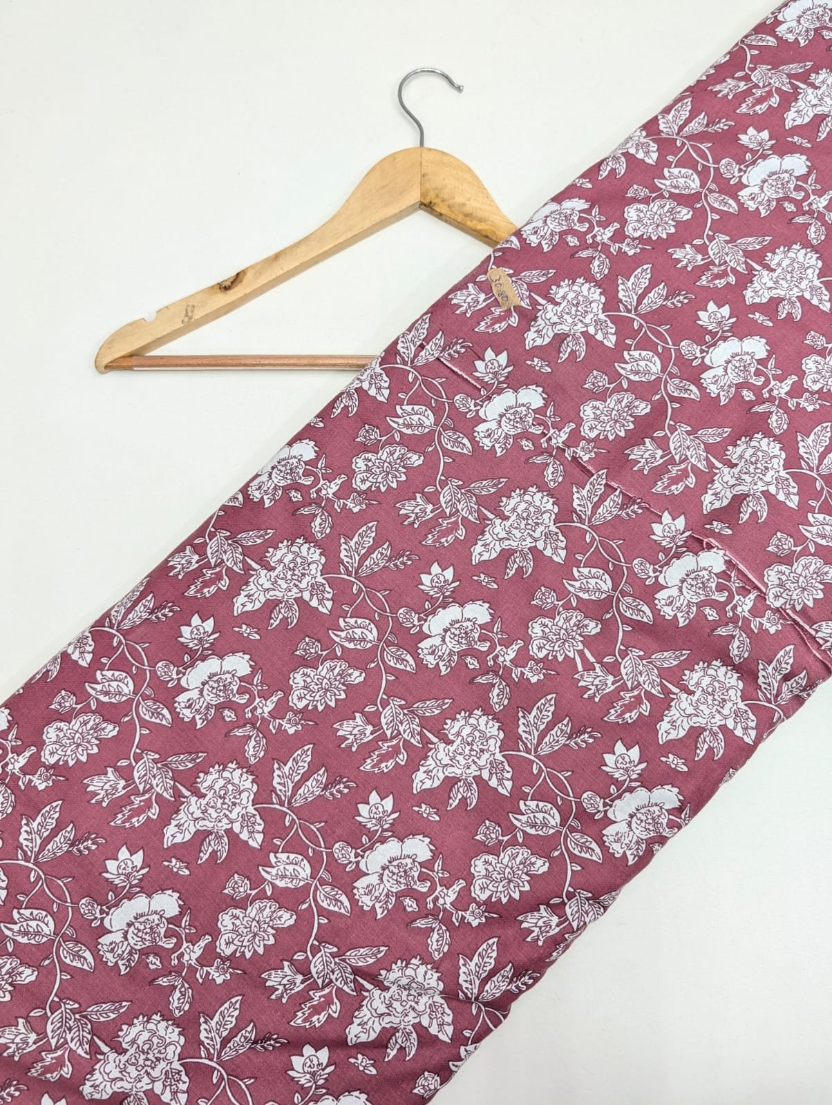 Pink floral design cotton fabric Jaipur