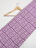 Purple geometric design cotton fabric India