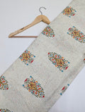 Multicolor block print cotton fabric India