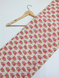 Pink paisley cotton fabric Jaipur India