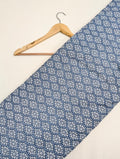 Blue floral print cotton fabric India