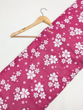 Pink floral printed cotton fabric Jaipur