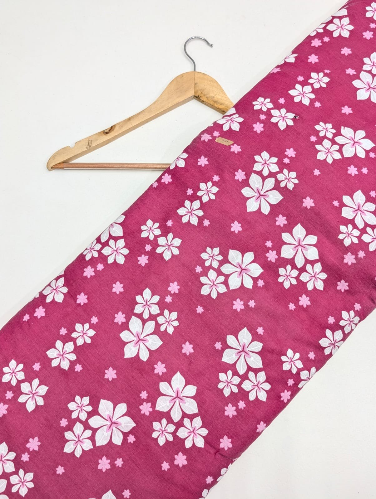Pink floral printed cotton fabric Jaipur