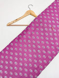 Pink cotton fabric with intricate small designs