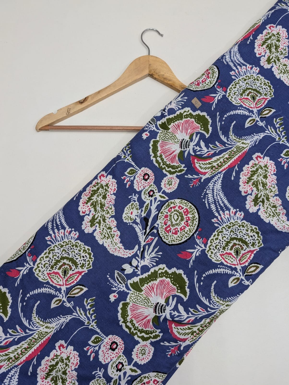 Multicolor paisley cotton fabric with intricate print