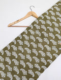 Brown paisley print cotton fabric Jaipur