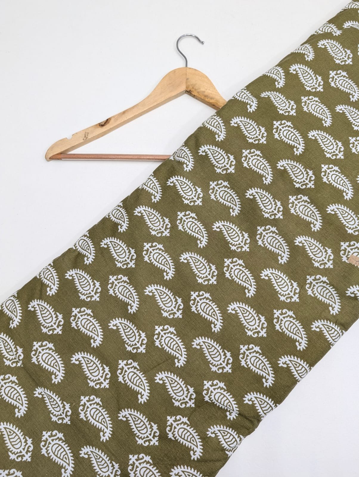Brown paisley print cotton fabric Jaipur