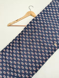 Navy blue floral cotton fabric print Jaipur