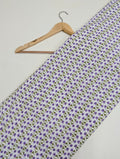 White purple floral cotton fabric design India