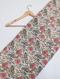 Multicolor cotton fabric with paisley design