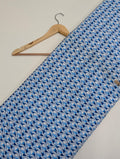 Blue geometric print cotton fabric Jaipur
