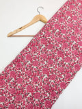 Pink floral print cotton fabric Jaipur
