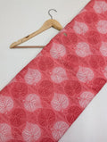 Red leaf design cotton textile fabric