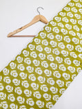 Green floral print cotton fabric Jaipur