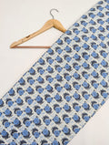 Blue floral design cotton fabric India