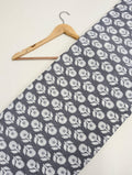 Grey floral print cotton fabric Jaipur