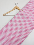 Pink floral motif cotton fabric India