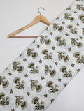 Green paisley cotton fabric Rajasthani design