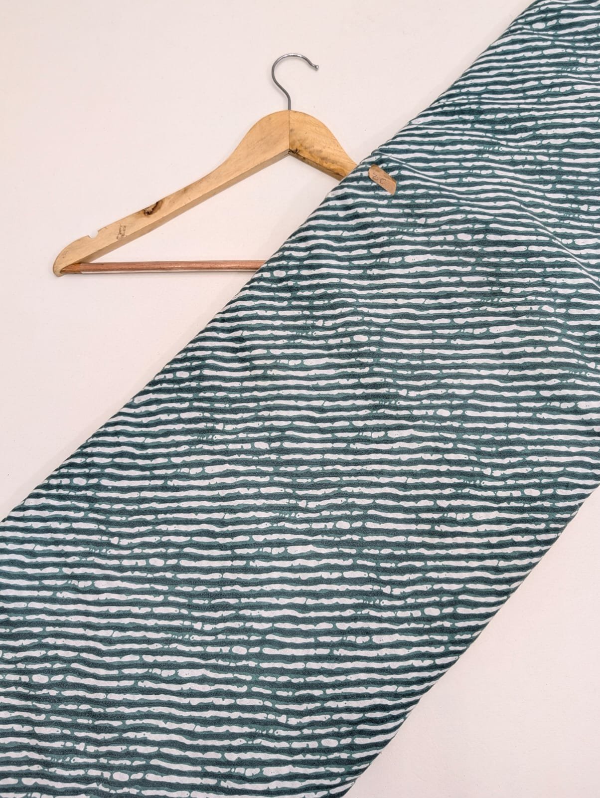 Blue and white striped cotton fabric Jaipur