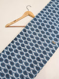 Blue paisley design cotton fabric India