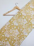 Yellow floral pattern cotton fabric Jaipur