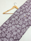 Purple floral pattern cotton fabric India