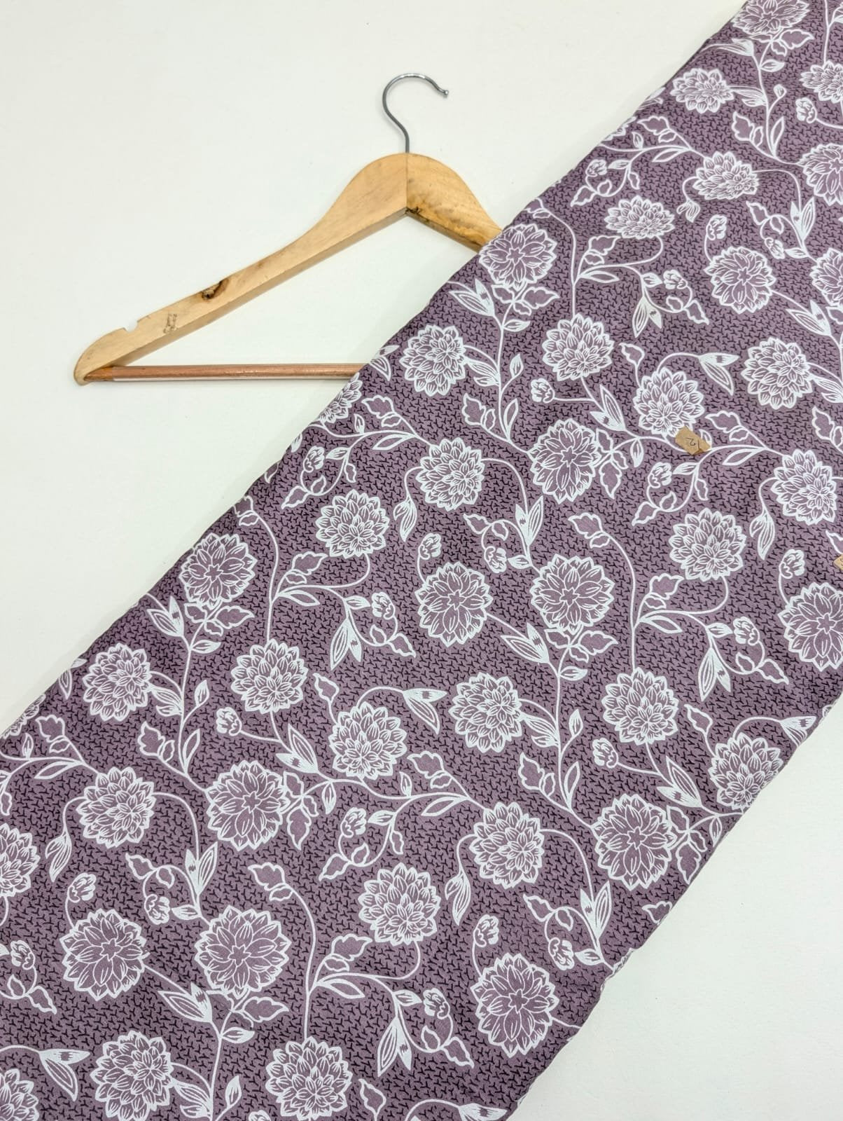Purple floral pattern cotton fabric India